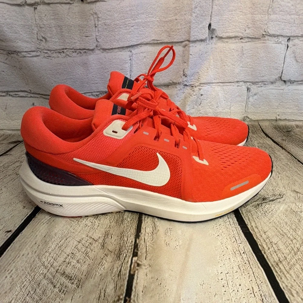 Nike Air Zoom Vomero 16 Red Mesh Low Top Athletic Running Sneakers Men SZ 10
